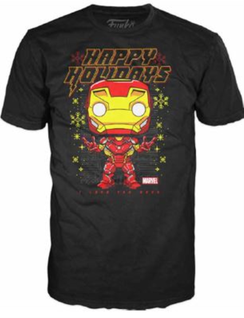 FUNKO ACTION FIGURES FUNKO T-SHIRT MARVEL: IRON3000 HOLIDAY BLACK FUNKO ACTION FIGURES FUNKO T-SHIRT MARVEL: IRON3000 HOLIDAY BLACK